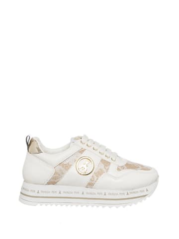 Patrizia Pepe Sneakers in Gold/ Weiß