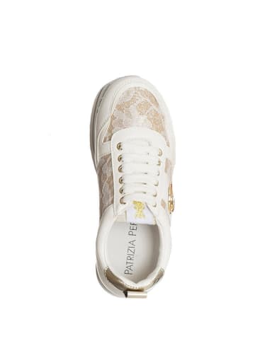 Patrizia Pepe Sneakers in Gold/ Weiß