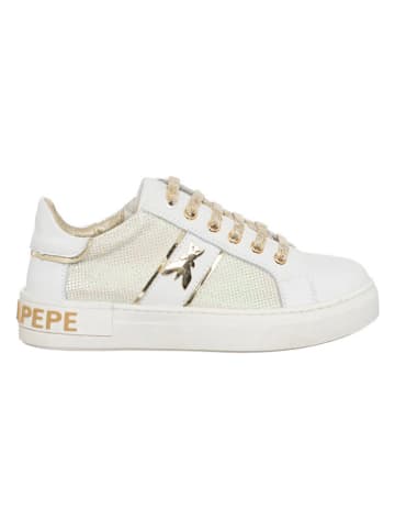 Patrizia Pepe Sneakersy w kolorze biało-beżowym