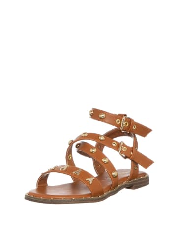Patrizia Pepe Leder-Sandalen in Hellbraun