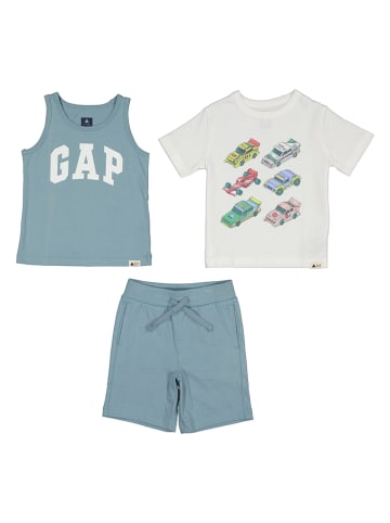 GAP 3-delige outfit turquoise/wit