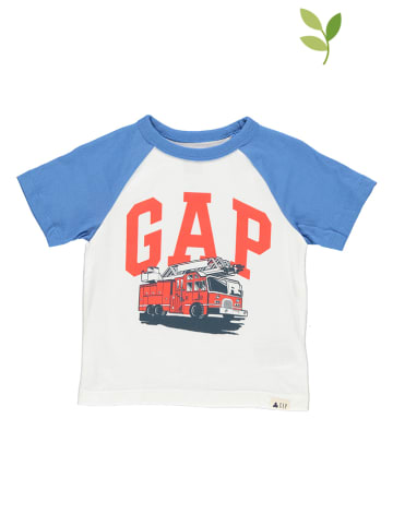 GAP Shirt wit/lichtblauw