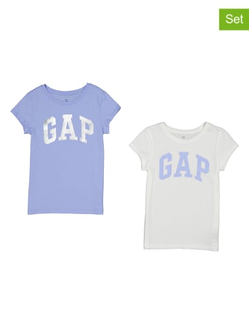 GAP 2er-Set: Shirts in Flieder/ Weiß