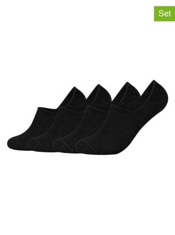camano Skarpety-stopki (4 pary) w kolorze czarnym