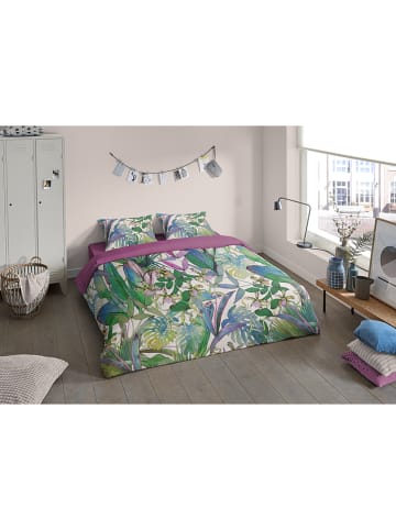 Pure Microvezel beddengoedset "Tikala" groen/paars