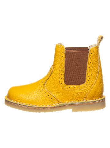 Kmins Leder-Chelsea-Boots in Gelb