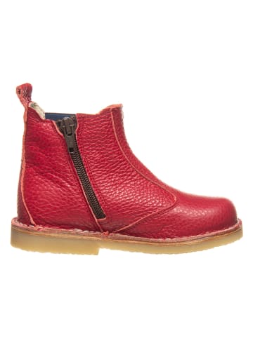 Kmins Leder-Chelsea-Boots in Rot
