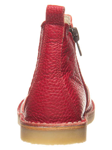 kmins Leder-Chelsea-Boots in Rot