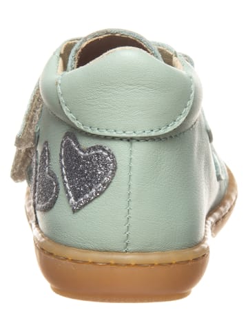 kmins Leder-Sneakers in Türkis