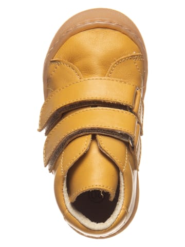 Kmins Leder-Sneakers in Gelb