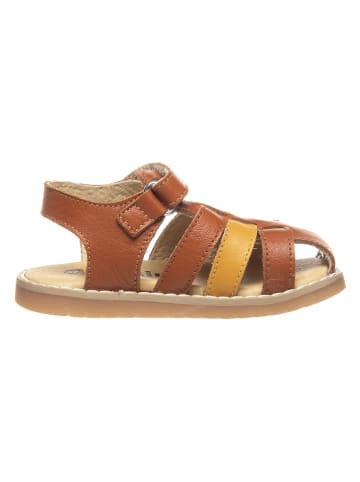 kmins Leren enkelsandalen lichtbruin