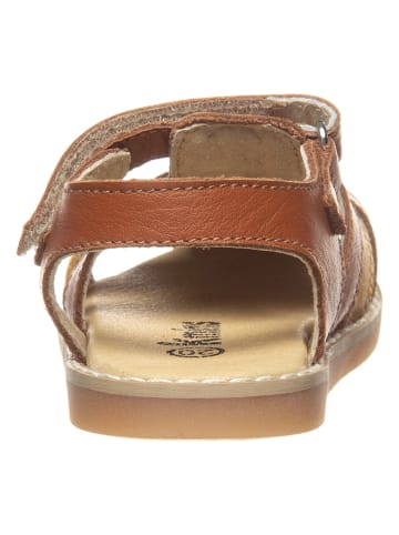 kmins Leren enkelsandalen lichtbruin