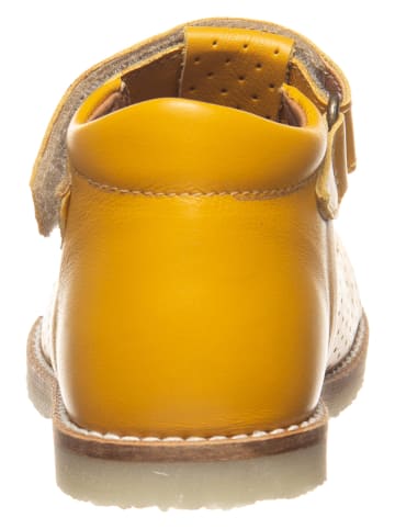 kmins Leder-Halbsandalen in Gelb