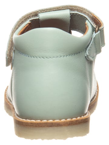 kmins Leder-Halbsandalen in Türkis