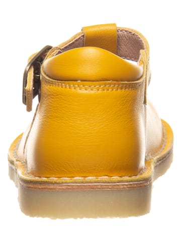 kmins Leder-Halbsandalen in Gelb