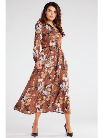 Awama Kleid in Hellbraun