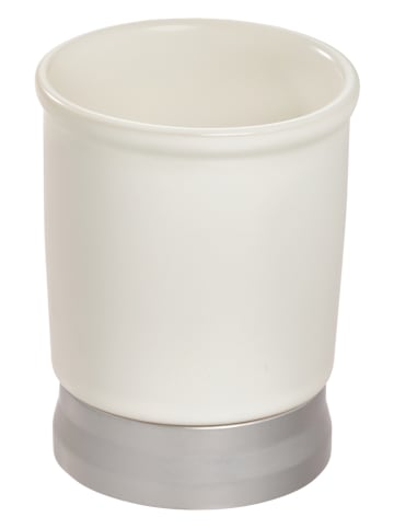 Idesign Kubek łazienkowy "Bexley" w kolorze białym - wys. 10,2 cm