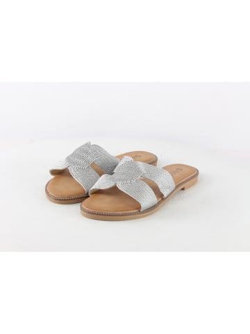 Sixth Sens Slippers zilverkleurig