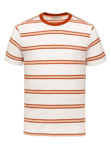 CAST IRON Koszulka w kolorze kremowo-pomarańczowym