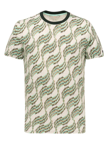 CAST IRON Koszulka w kolorze beżowo-zielonym