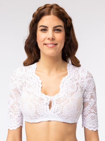 Turi Landhaus Dirndlbluse "Marie" in Weiß
