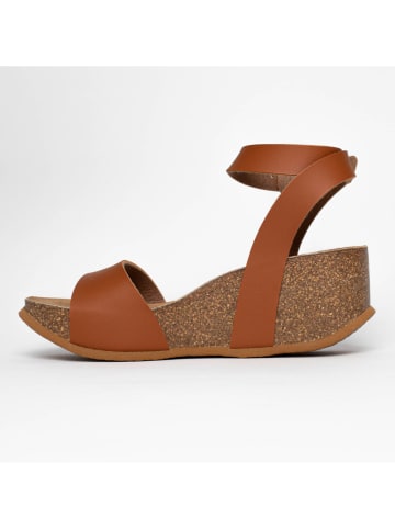 Blue Bay Sleehaksandalen "Ellie" lichtbruin
