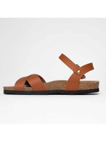 Blue Bay Sandalen "Linda" in Hellbraun