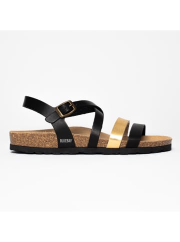 Blue Bay Sandalen "Marte" zwart/ goudkleurig