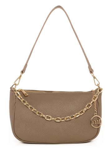Mia Tomazzi Leder-Schultertasche in Hellbraun - (B)29 x (H)17 x (T)6 cm