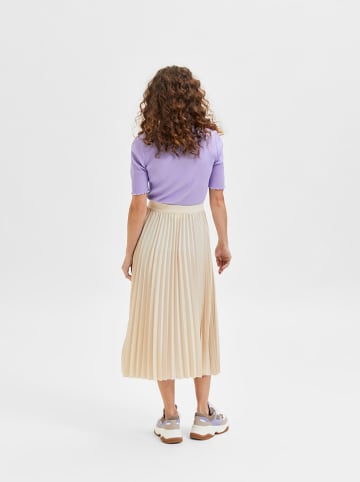 SELECTED FEMME Spódnica plisowana "Yosia" w kolorze beżowym