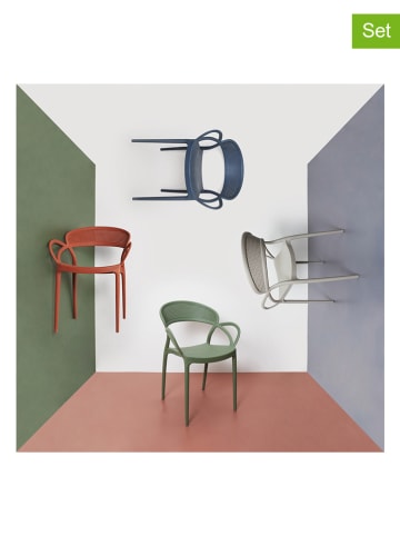 Garden Spirit 4er-Set: Gartenstühle "Santorin" in Weiß - (B)58,5 x (H)81,5 x (T)57,5 cm