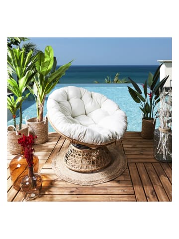 Garden Spirit Loungefauteuil "Cancun" wit - (B)86 x (H)77 x (D)96 cm