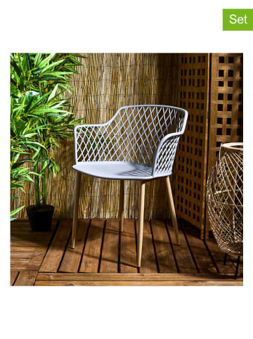 Garden Spirit Krzesła ogrodowe (4 szt.) "Malaga" w kolorze szarobrązowym - 62 x 80 x 54 cm