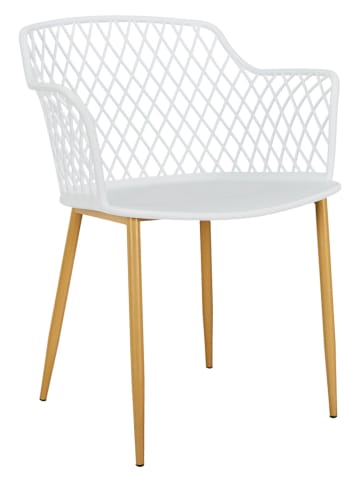 Garden Spirit Krzesła ogrodowe (4 szt.) "Malaga" w kolorze białym - 62 x 80 x 54 cm