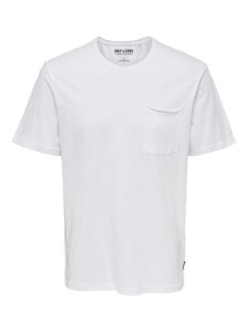 ONLY & SONS Koszulka w kolorze białym