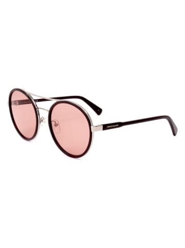 Longchamp Damskie okulary przeciwsłoneczne w kolorze srebrno-brązowo-jasnoróżowym