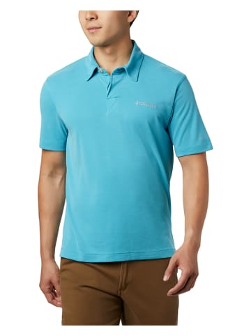 Columbia Koszulka polo "Sun Ridge" w kolorze turkusowym