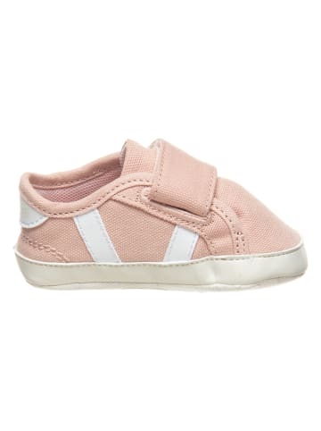 Lacoste Buty "Sideline Crib 120" w kolorze jasnoróżowym do raczkowania
