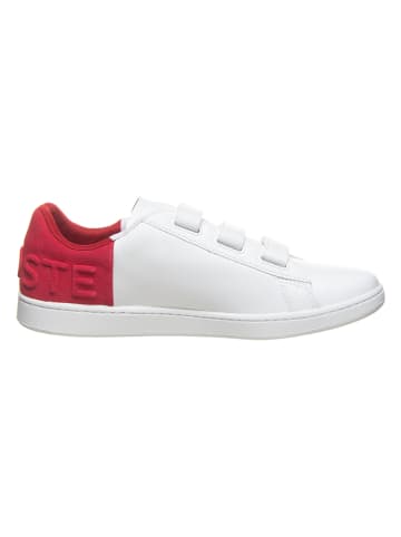 Lacoste Leren sneakers "Carnaby Evo" rood/wit