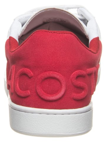 Lacoste Leder-Sneakers "Carnaby Evo" in Rot/ Weiß