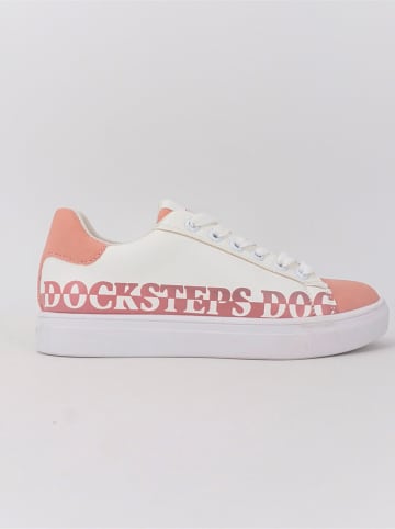 DOCKSTEPS Sneakersy w kolorze biało-jasnoróżowym