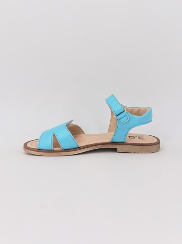 TREVIRGOLAZERO Skórzane sandały w kolorze błękitnym