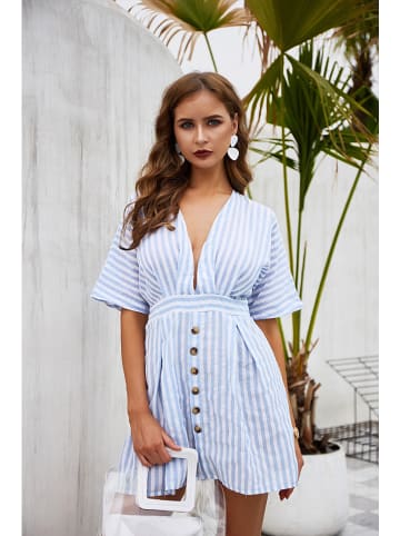 Coconut Sunwear Sukienka w kolorze błękitno-białym