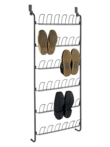 Wenko Türregal in Schwarz - (B)59 x (H)151 x (T)14 cm