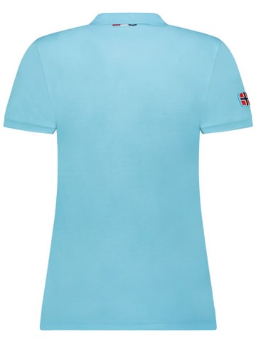 Geographical Norway Koszulka polo "Kely" w kolorze błękitnym