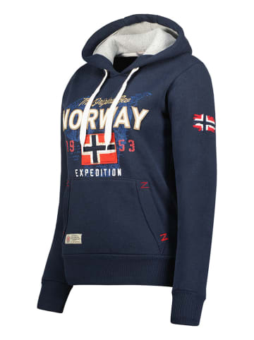 Geographical Norway Hoodie "Guitre" donkerblauw