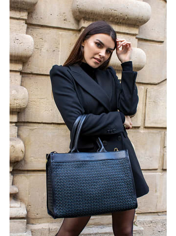 Victor & Hugo Paris Skórzana torebka "Nina" w kolorze czarnym - 37 x 27 x 12 cm