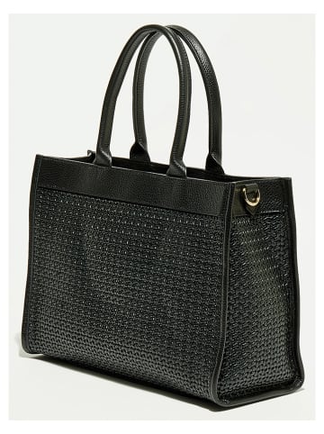 Victor & Hugo Paris Leder-Henkeltasche "Nina" in Schwarz - (B)37 x (H)27 x (T)12 cm