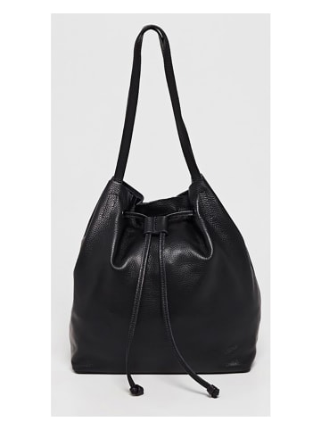 Victor & Hugo Paris Leder-Schultertasche "Luna" in Schwarz - (B)31 x (H)35 x (T)16 cm