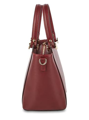 Victor & Hugo Paris Leder-Henkeltasche "Cavoli" in Bordeaux - (B)30 x (H)20,5 x (T)14,5 cm